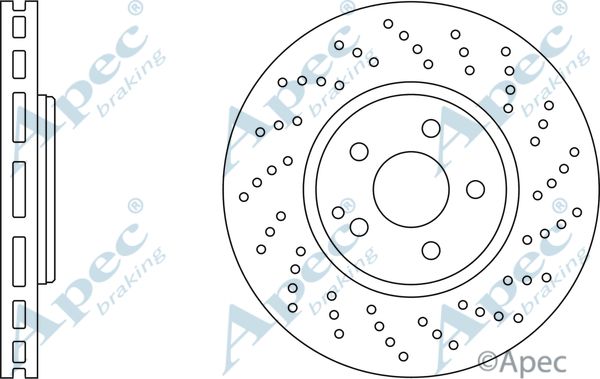 APEC BRAKING stabdžių diskas DSK2283